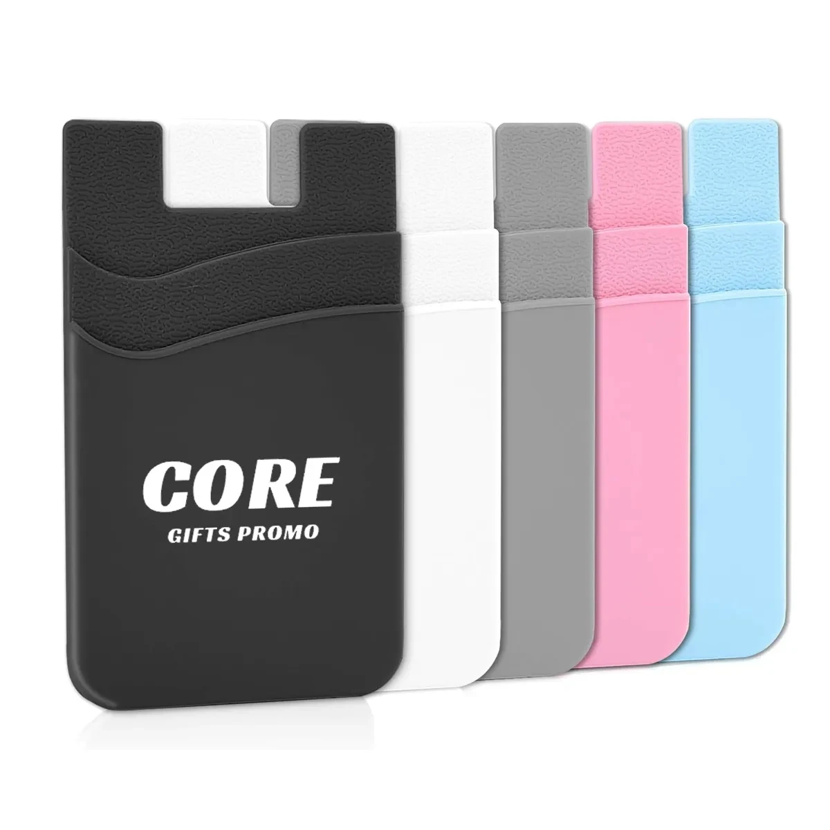 Ultra Slim Double Silicone Phone Card Holder 1