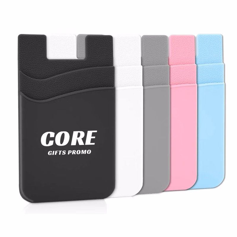 Ultra Slim Double Silicone Phone Card Holder