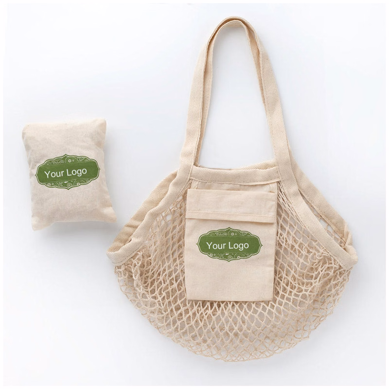 Collapsible Cotton Mesh Tote