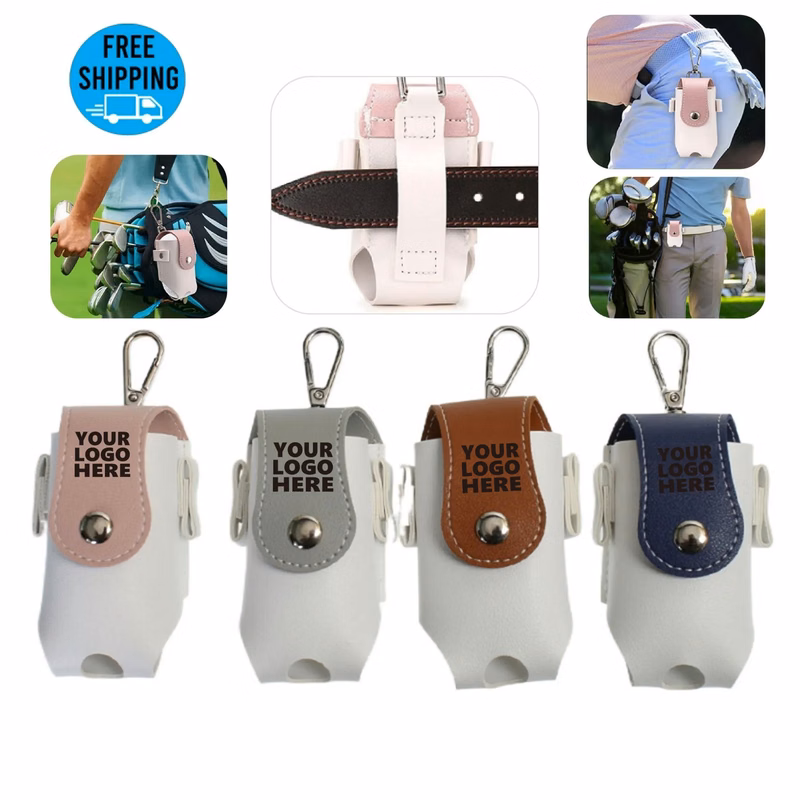 Premium Leather Golf Ball Holder