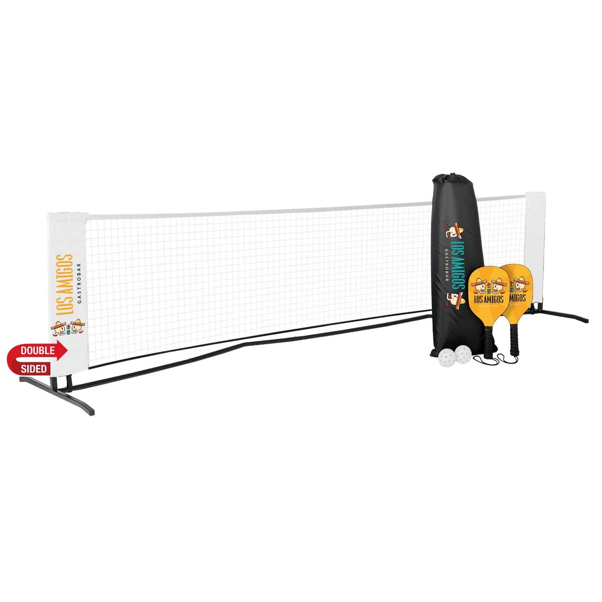 Pickleball Set Plus with Net, Imprinted Net & SS Paddles 1