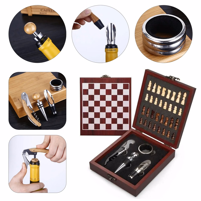 High Grade Bamboo Box Bottle Opener Set
