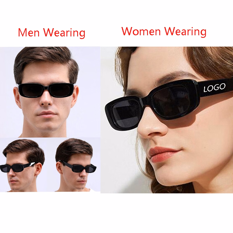 Rectangle Retro Fashion Sunglasses for Women Men
