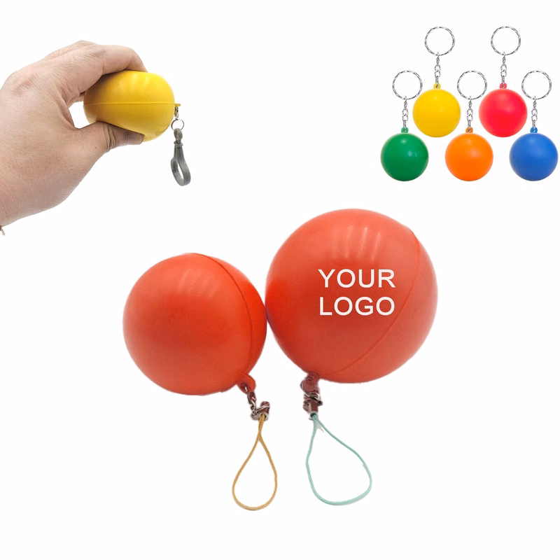Solid PU Foam Keychain Backpack Stress-Relief Charm