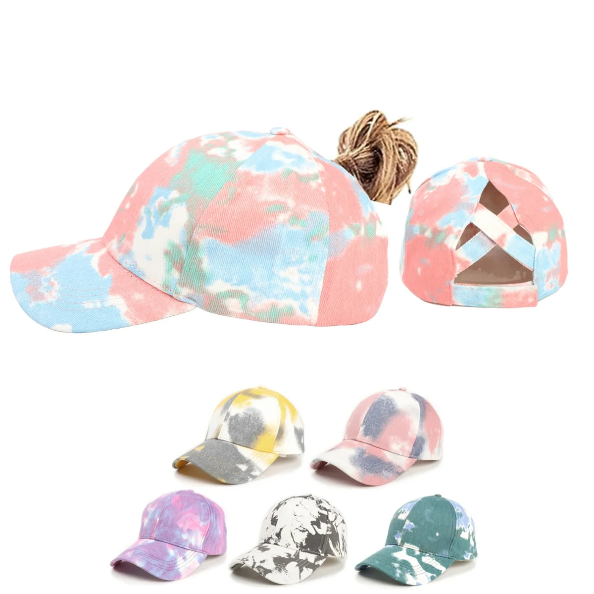 Criss Cross Ponytail Baseball Cap 1