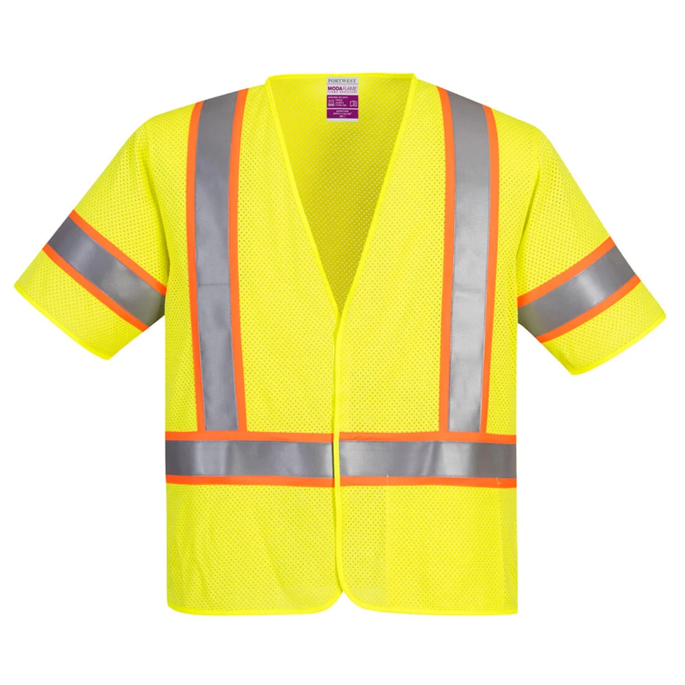 PORTWEST® Electric Arc Proof Modaflame Hi-Vis Class 3 FR Mesh Vest 1