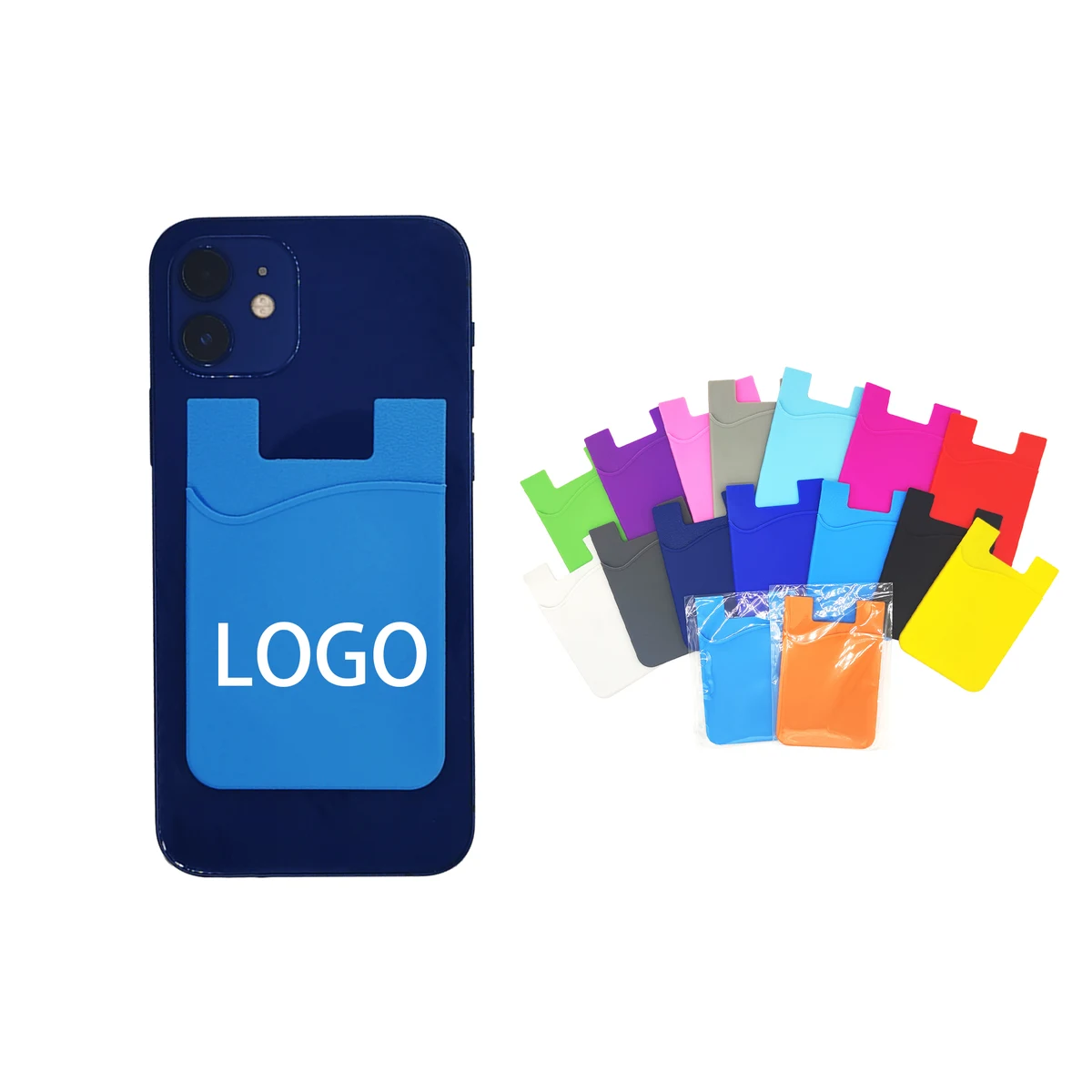 Silicone Phone Card Holder Custom Logo 1