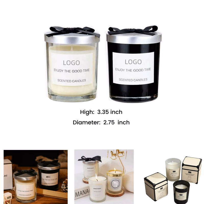 Essential oil scented candles bedroom lasting glass ornament