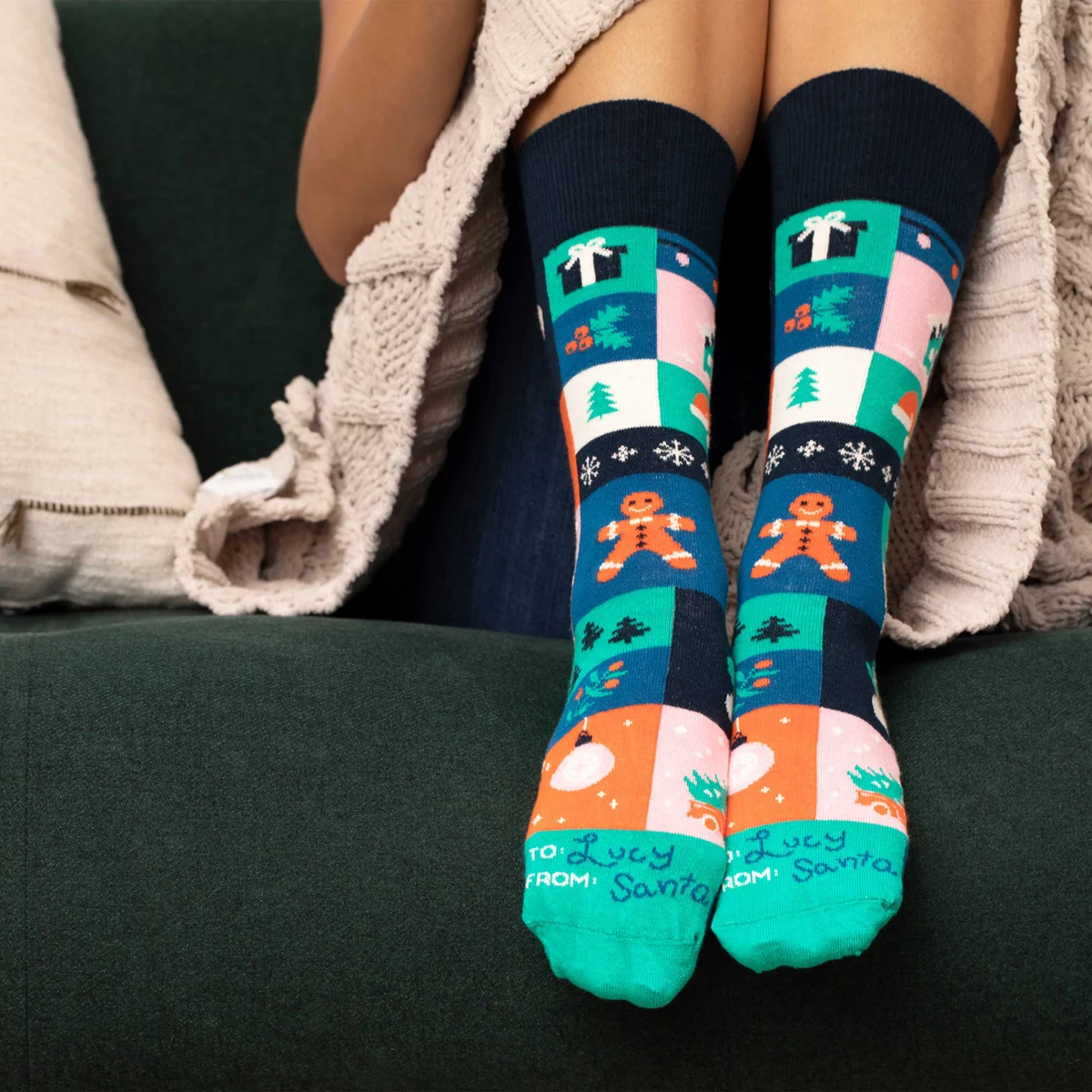 Cotton Holiday Socks - Celebrate in Cozy Comfort - American Made 1
