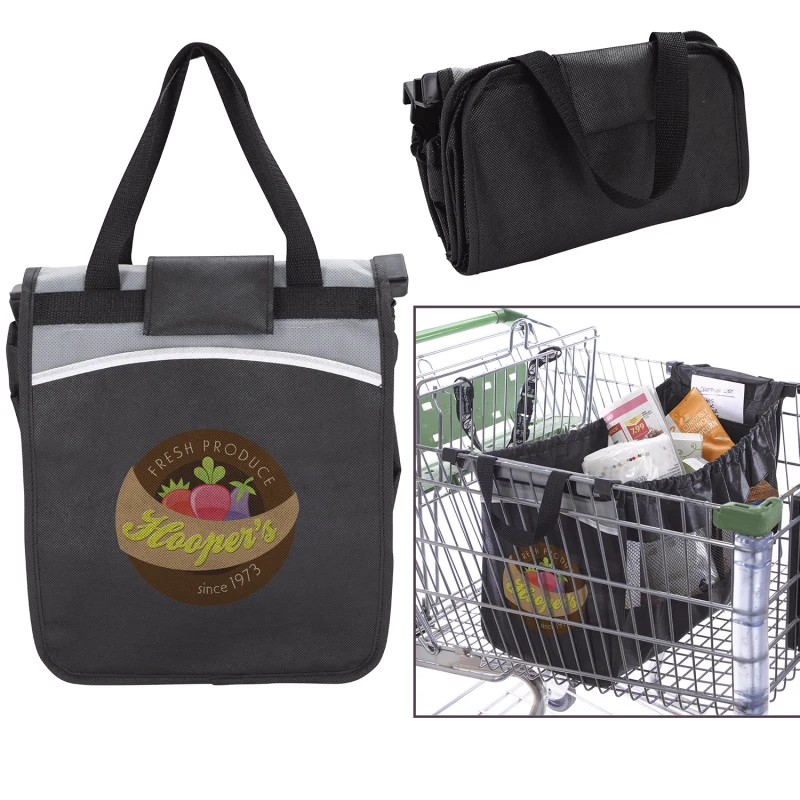 Good Value™ Expandable Grocery Cart Tote, custom tote bag with logo imprint 1