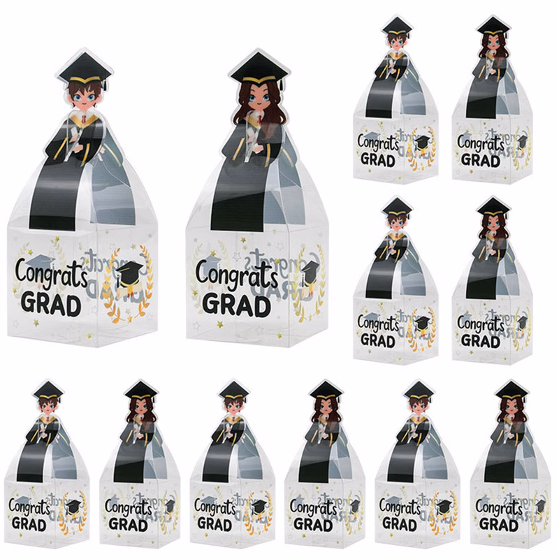 Custom Congrats Grad PVC Favor Boxes