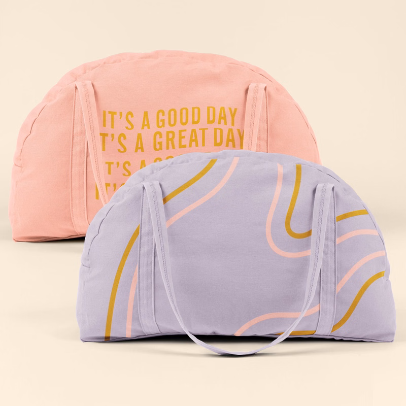 SOMEWHERE TOTE - COLORED CANVAS