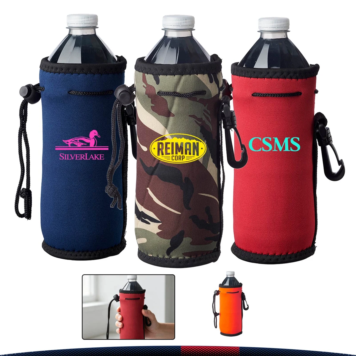 Caden Drawstring Insulators, custom koozie with logo imprint 1