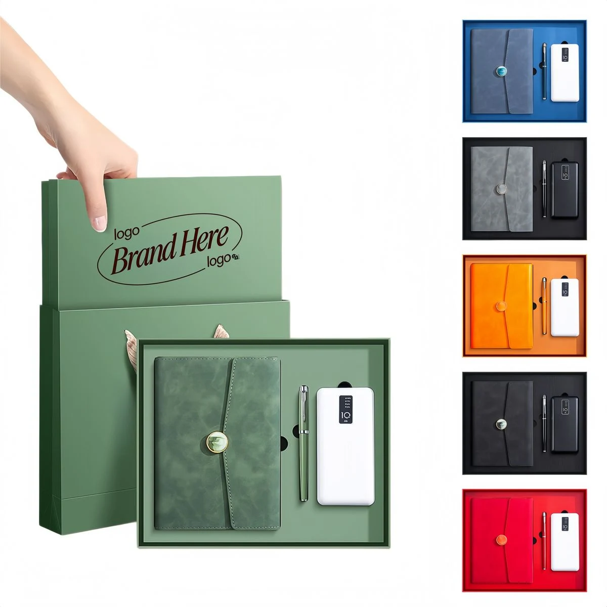 Gift Box Set With Notebook, Pen & Power Bank 1