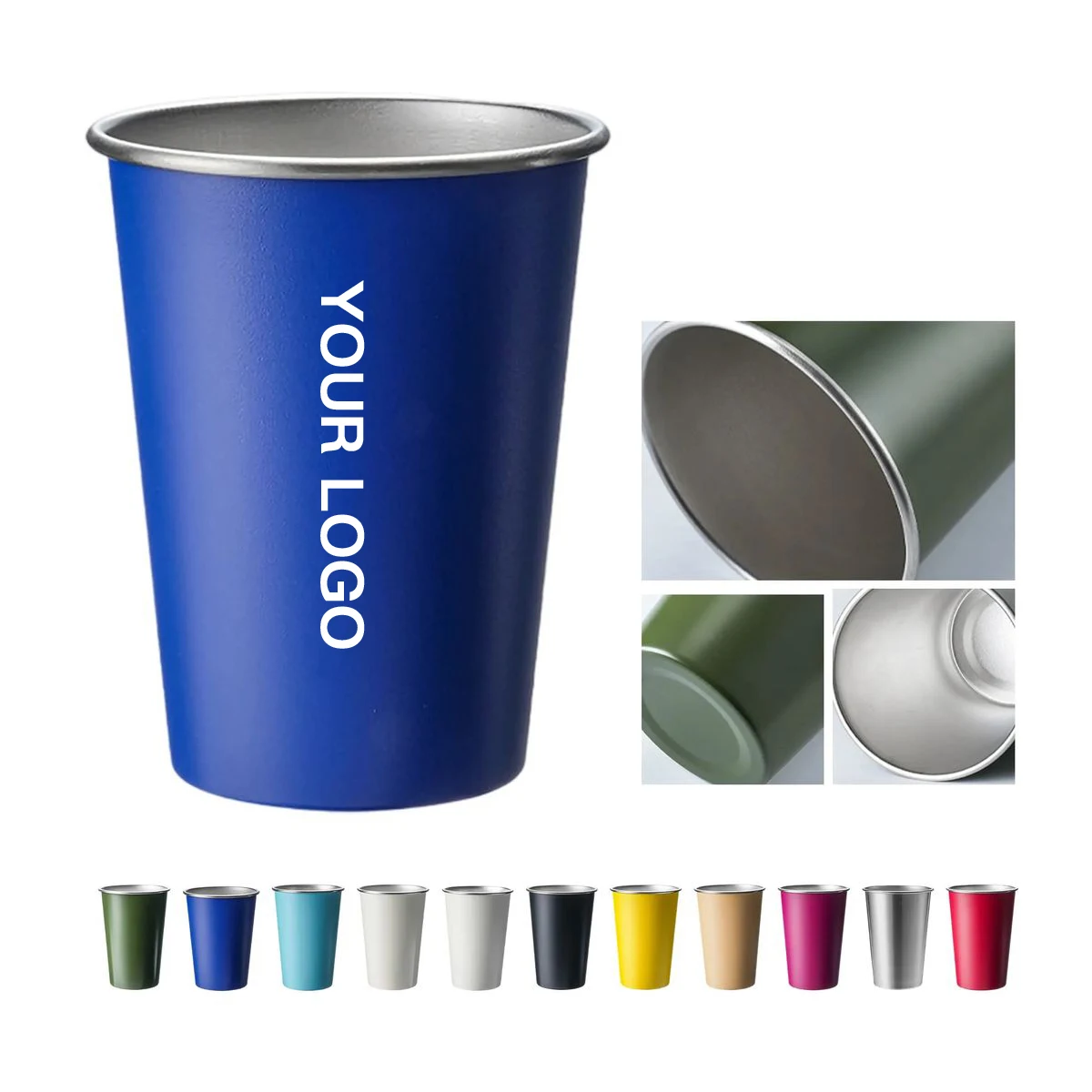 Stainless Steel Tumbler with Non Slip Exterior 16oz 1