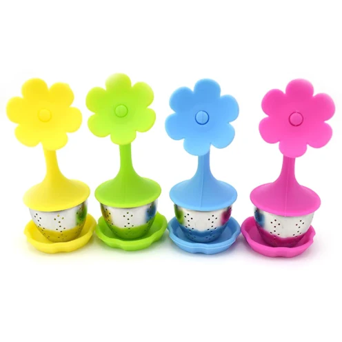 Flower shape silicone Tea Strainer 1