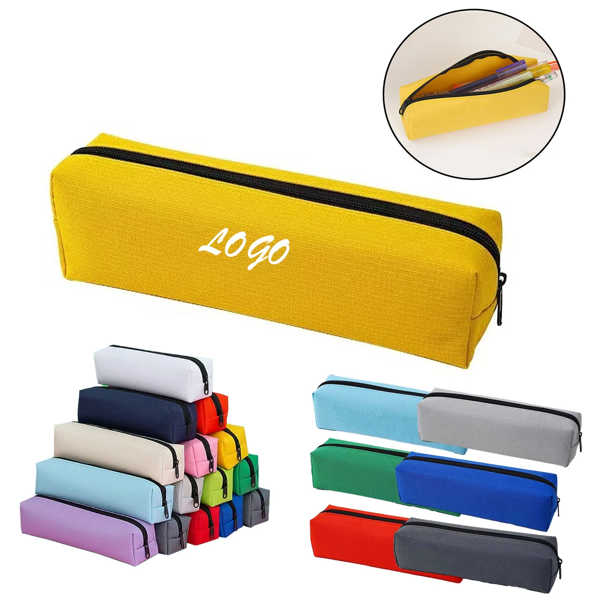 Cylindrical Stationery Zipper Pencil Case 1