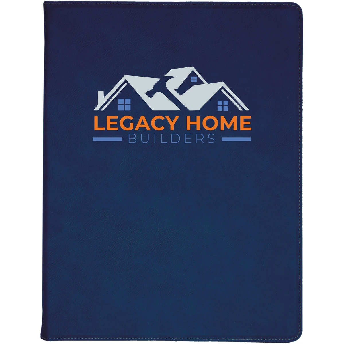 9" x 12" Leatherette Blue/Black Portfolio 1