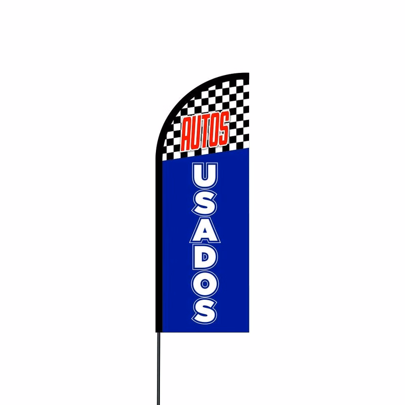 Autos Usados 2 Flag Kit Hardware 14' Feet Feather Flag Sign Outdoor Banner