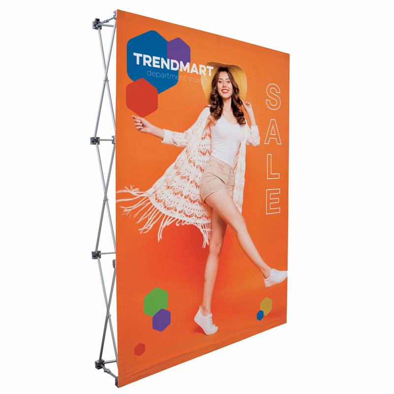 5' Straight Splash Floor Display Face Kit (Block-Out Fabric)