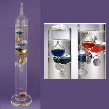 24" GLASS GALILEO THERMOMETER