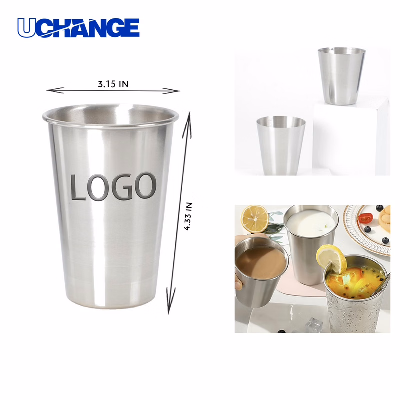 Stylish Stainless Steel Cup Container (12 OZ)