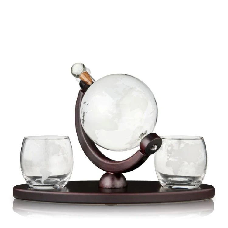 Viski® Globe Decanter & Whiskey Tumblers Set 1
