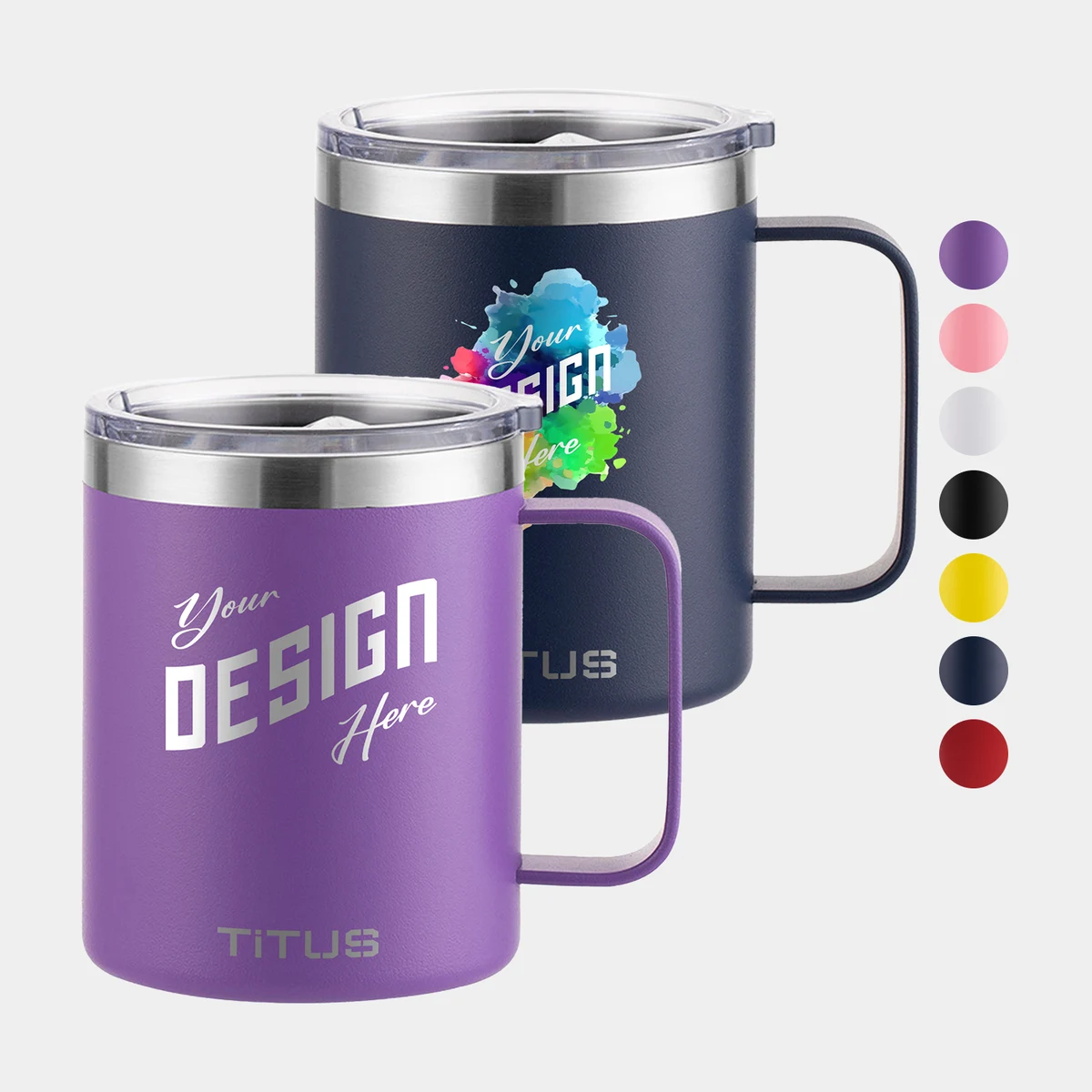 Premium 12 oz TiTUS® Double Wall Stainless Steel Insulated Mug 1