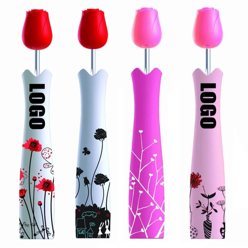 Custom Portable Foldable Umbrella With Rose Shape Handle 1