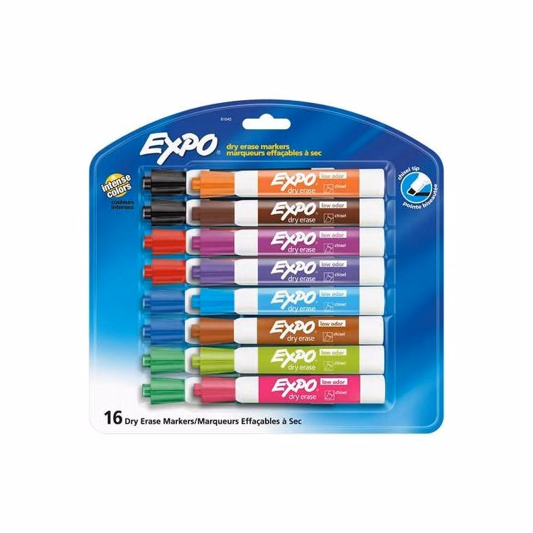 Dry Erase Markers - Assorted 16 Pack