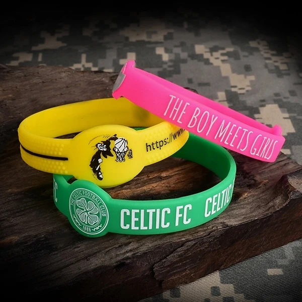 1/2" Figured Silicone Wristband 1