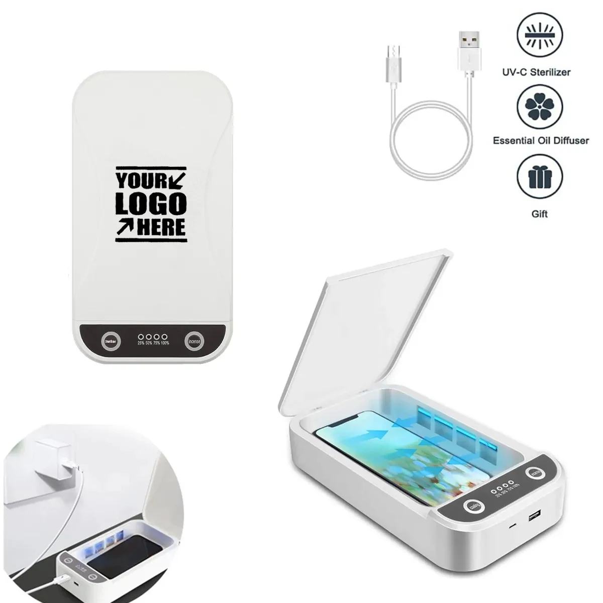 Cell Phone UV Lights Sterilization Box Aromatherapy Disinfec 1
