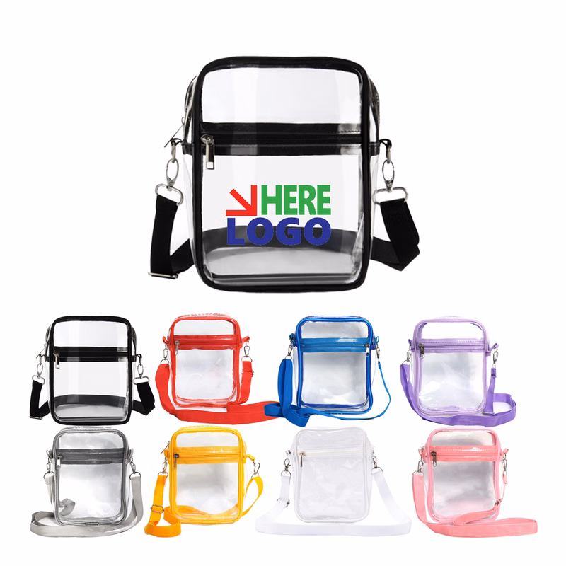 Clear Transparent PVC Crossbody Stadium Bag
