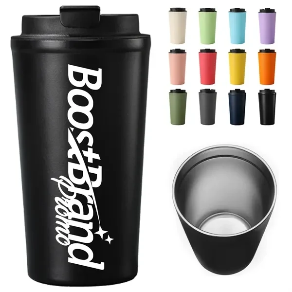 Custom 17 oz Stainless Steel Insulated Tumbler with Secure Lid — Employee Appreciation Gift 1