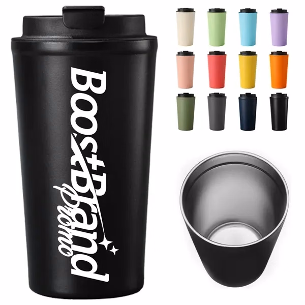 Custom 17 oz Stainless Steel Insulated Tumbler with Secure Lid — Employee Appreciation Gift