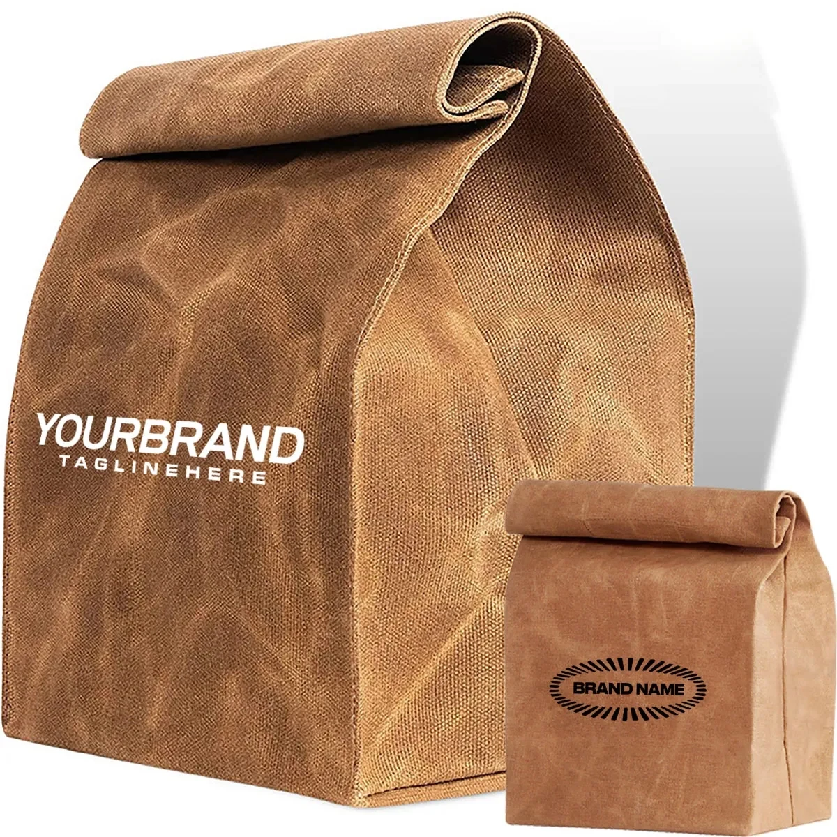 Packaging Waxed Canvas Trendy Reusable Vintage Lunch Bag 1