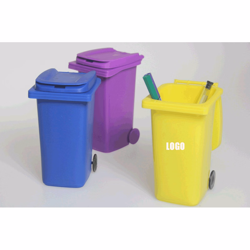 Mini Trash Can with Lid / Small Trash Can Pen Holder