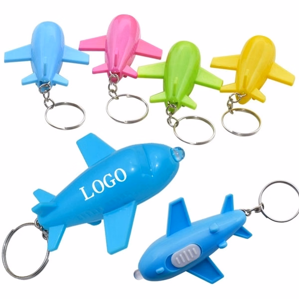 Airplane Shaped LED Light Keychain