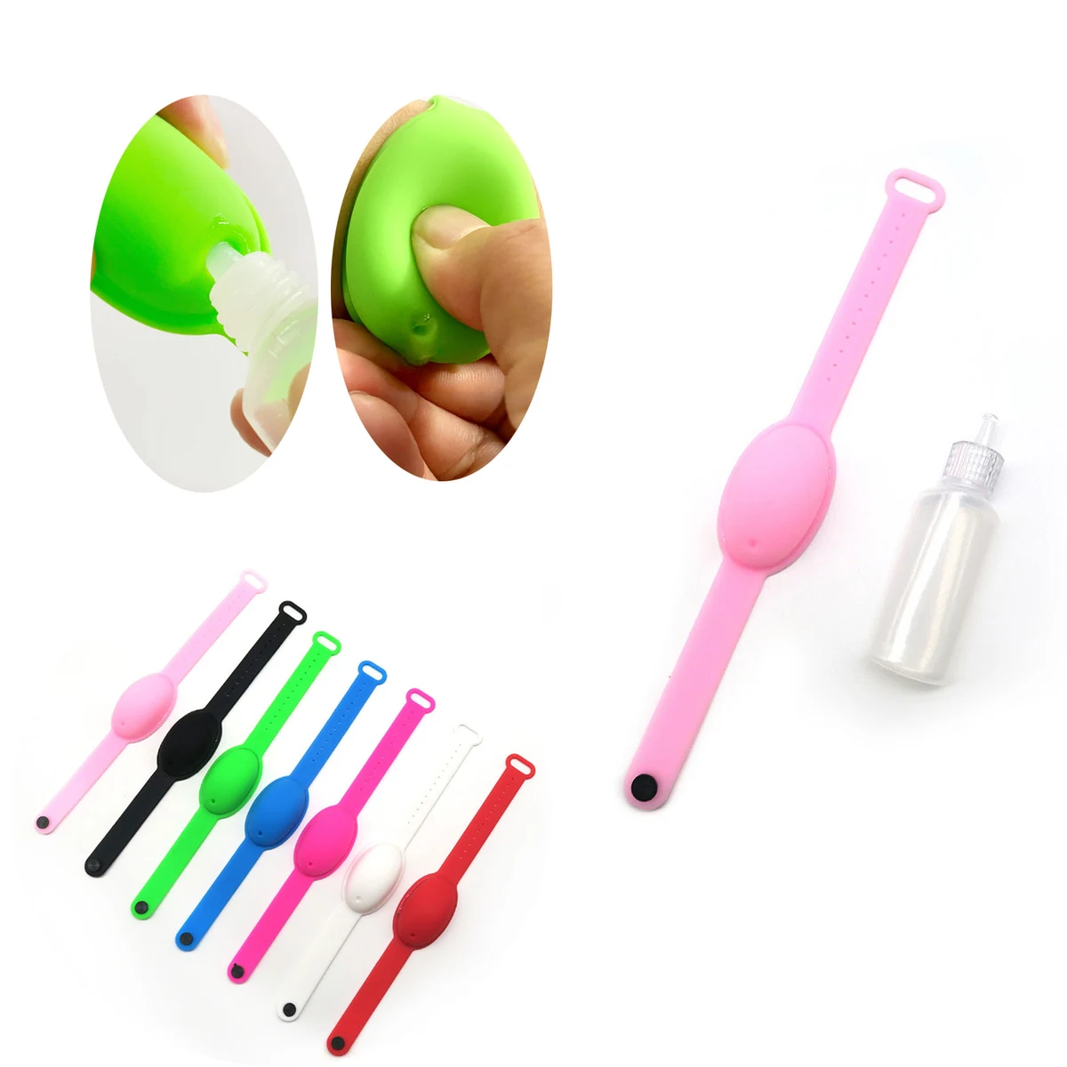 Silicone Bracelet With Hand Sanitizer Case 1