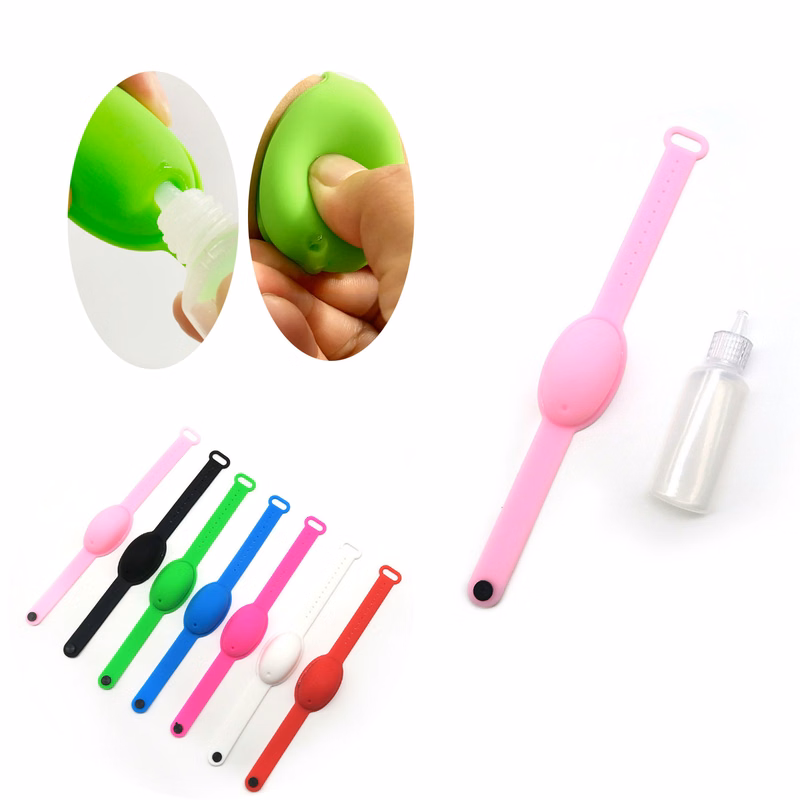 Silicone Bracelet With Hand Sanitizer Case