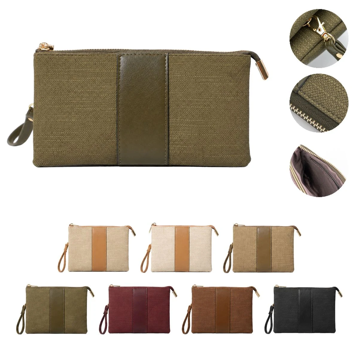 Wrist Strap Fashionable Versatile Large-Capacity PU Wallet 1