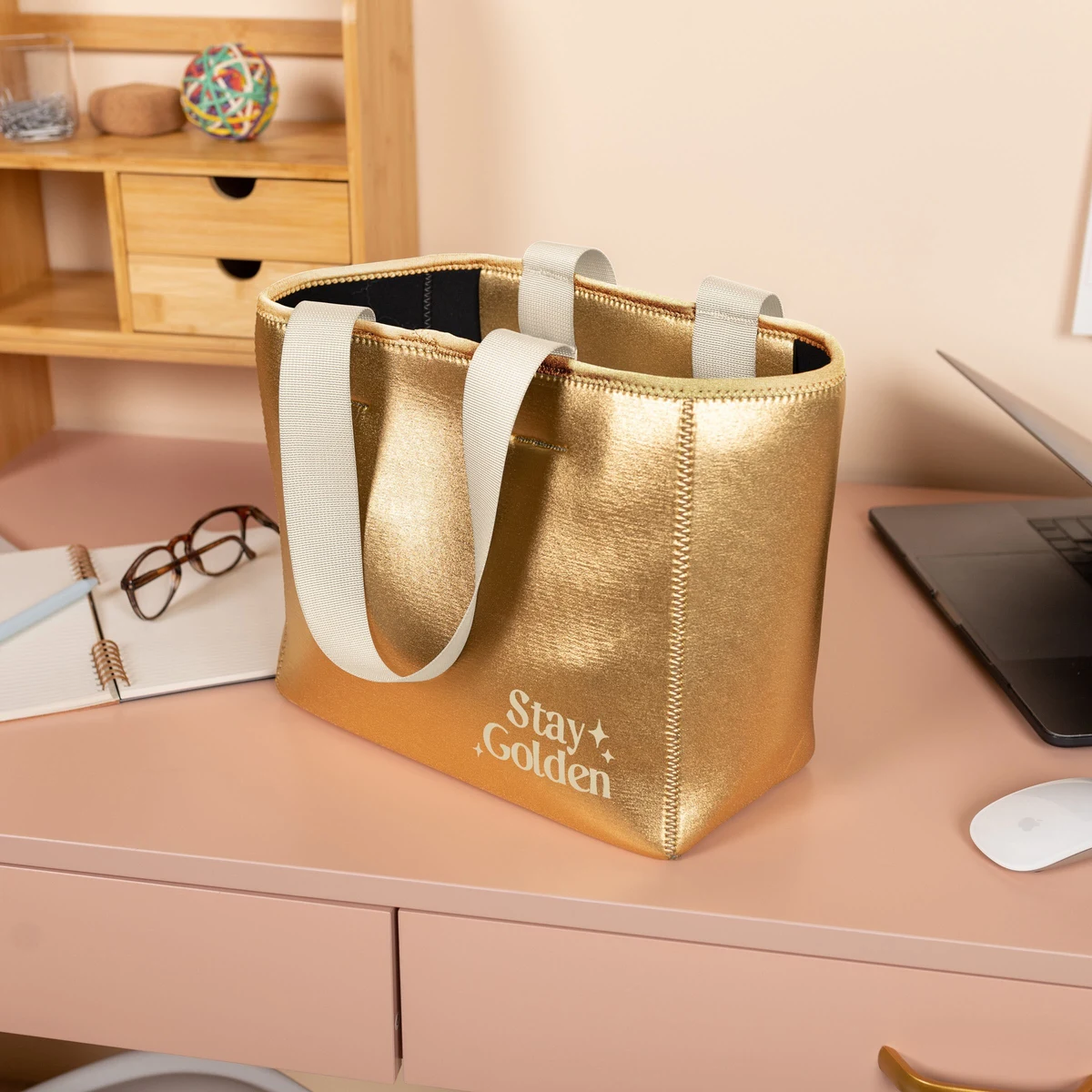 ALL DAY TOTE - METALLIC NEOPRENE - SMALL 1