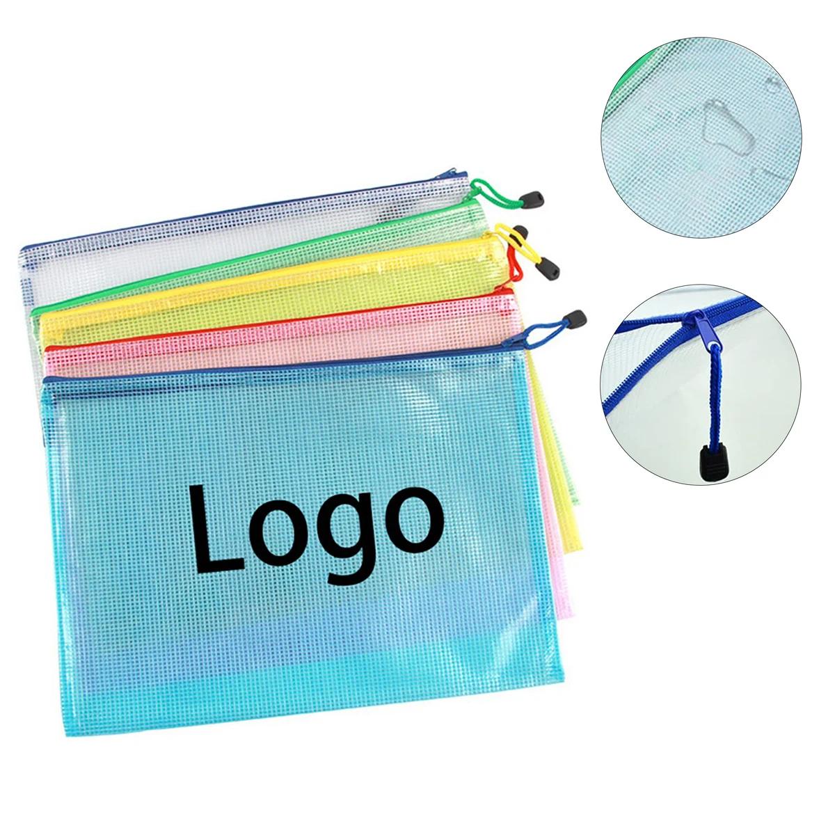 A4 Waterproof Grid Zipper File Bags Document Pouch 1