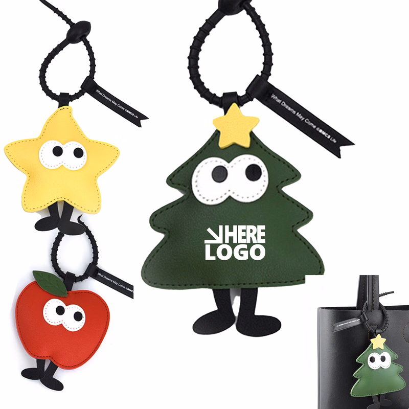 MOQ 20 Christmas Tree Keychain Small Gift Apple
