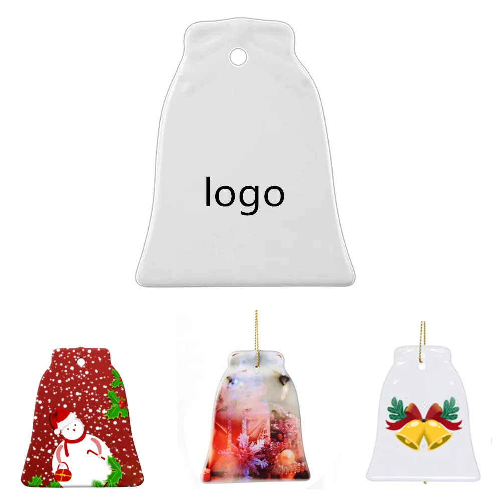 Bell Shape Ceramic Christmas Ornament 1