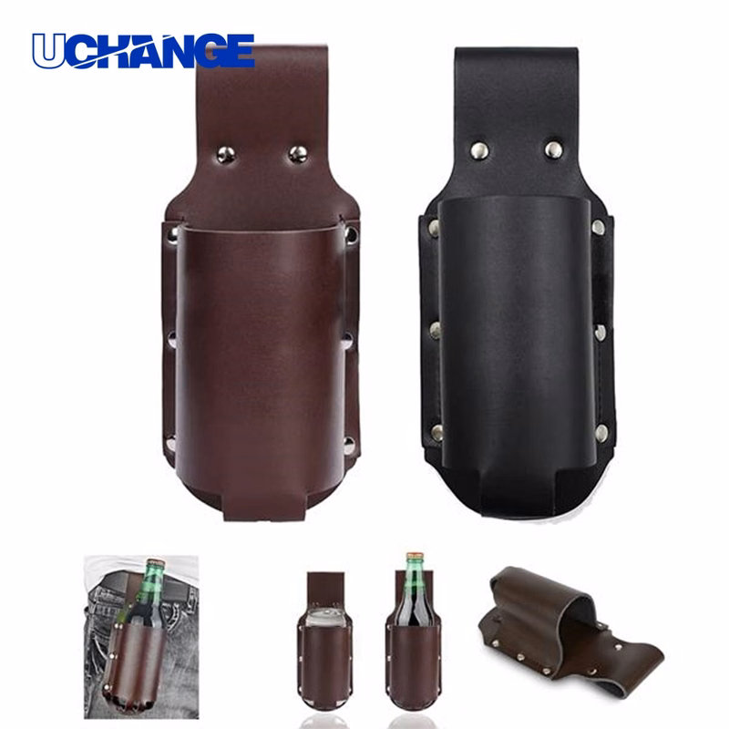 PU Leather Beer Holster Belt Holder