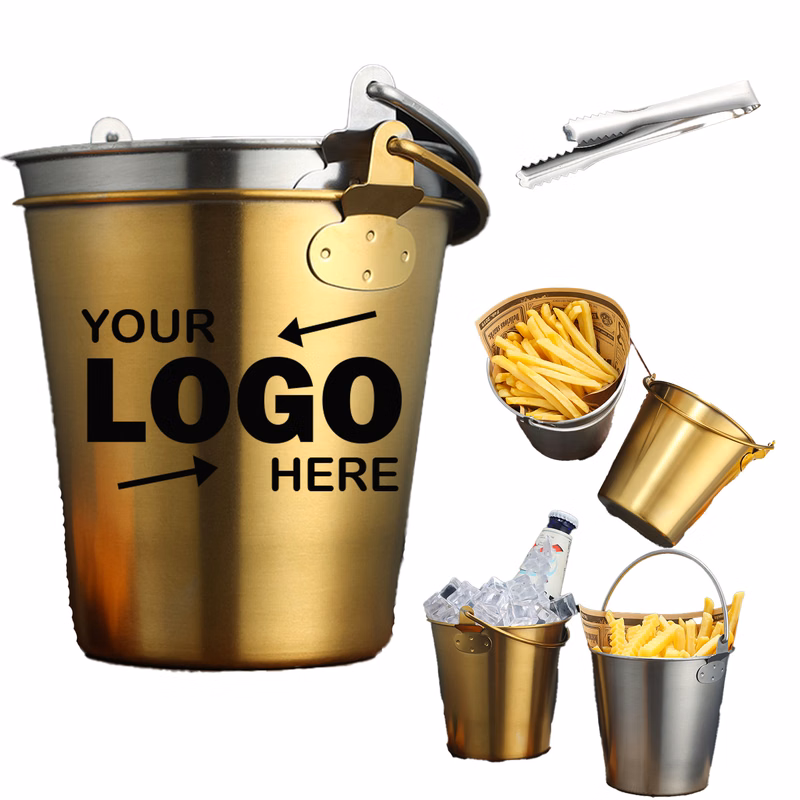 Portable Christmas Holiday Snack Bucket For Fried Chicken Fries