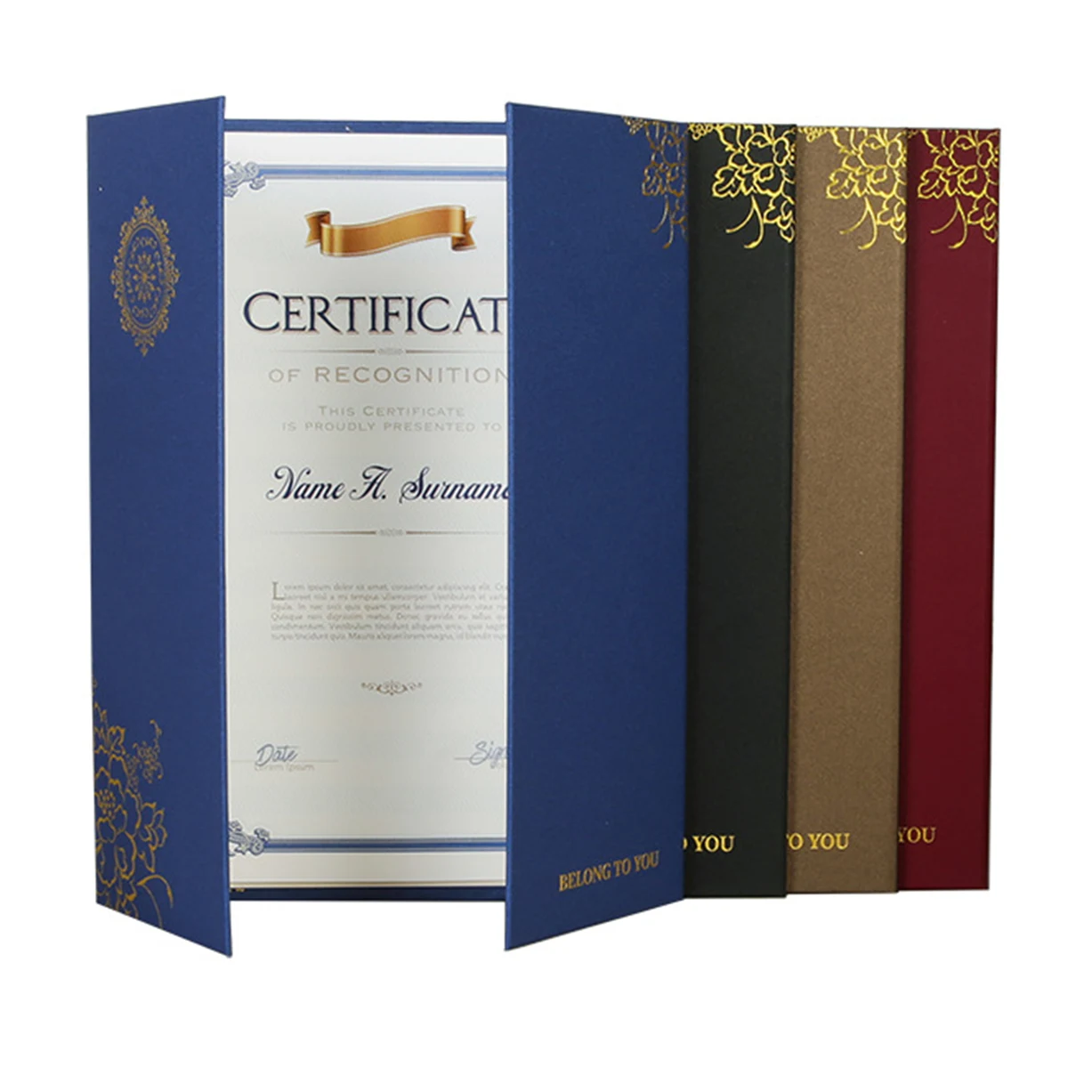 Tri Fold Certificate Holder 1