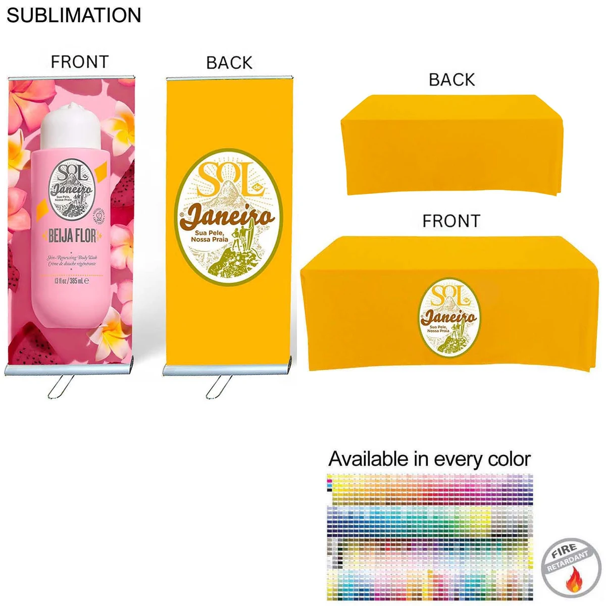 Outdoor Event Package 3, Double sided outdoor pull up banner (SU783-5) +6' box fit Cloth (SU508) 1