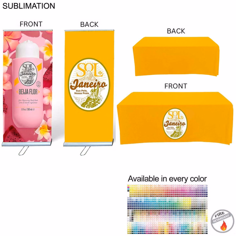 Outdoor Event Package 3, Double sided outdoor pull up banner (SU783-5) +6' box fit Cloth (SU508)